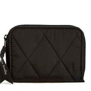 Vera Bradley RFID Small Zip Around Wallet in Ultralight Black